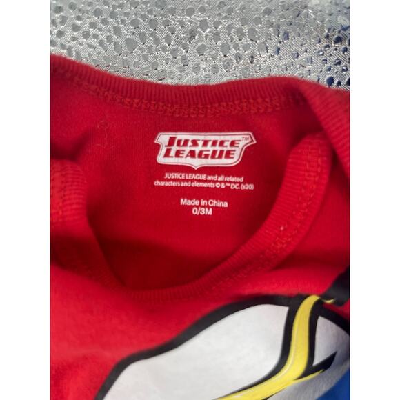 Justice League Set of 2 Superman The Flash One Piece Baby Boys Size 0-3 Months - Picture 6 of 7
